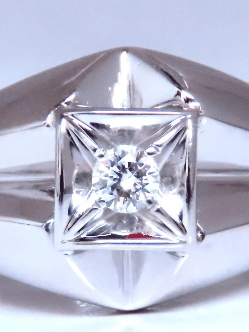 .15ct Natural Round Diamonds Mens Ring 14kt 12425*